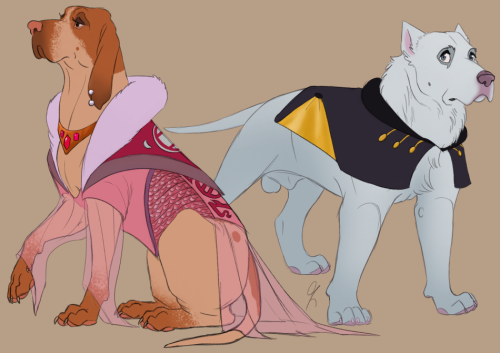 Here is the cast of ‘The Phantom of the Opera’ drawn as dogs. Well, except for the Opera Ghost, but 