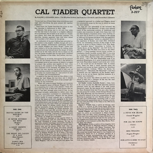 Cal Tjader Quartet - Cal Tjader Quartet Fantasy, 1956