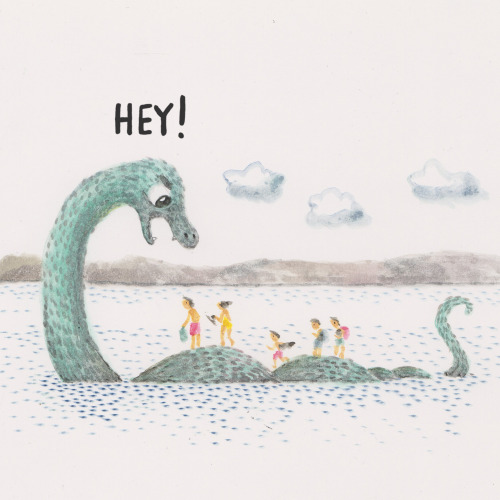 zeichenwege:(1503) Sea monster tourism(A drawing inspired by this photo by @keepiriemydear)