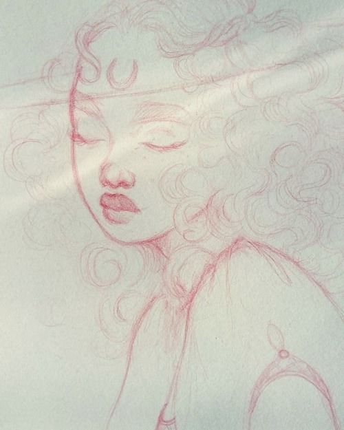 ✨☀️✨ Working on magical ladies. I&rsquo;m debating on whether I should use watercolors or ink wa