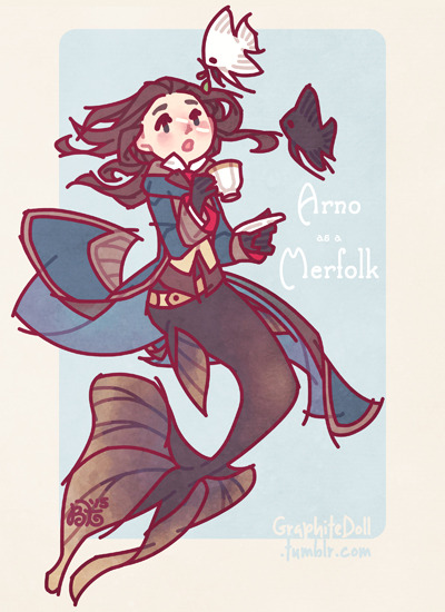 assassins as humanoid mythical creatures♥ i feel like being a pirate would probably be a pretty poor