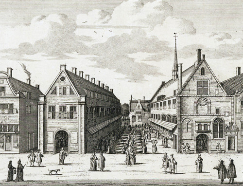 Peter Schenk the Elder - Meat market, Amsterdam (1710).