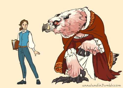 nicholaskole:  annalandin:  So Nicholas Kole challenged people to come up with a genderflipped version of Beauty and the Beast, where the lady-Beast was actually beastly, and not just a pretty girl with tusks and horns - so I took him up on it during