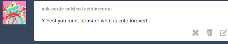 lucidlarceny:  NO SCUTE GIVE ME BACK MY OC  xD