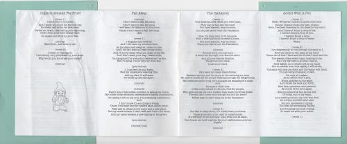 popcandy:  from Reddit: a lyric book for self-titled originally sold at concerts back in 2010