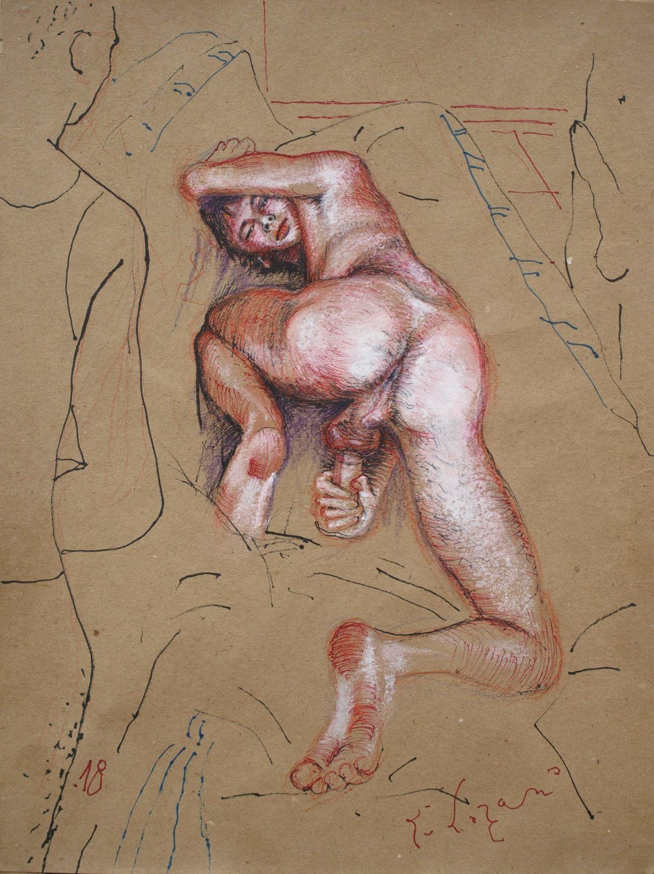 artfreyparis:   Young Male Figure on a Couch. Made in 2018.               