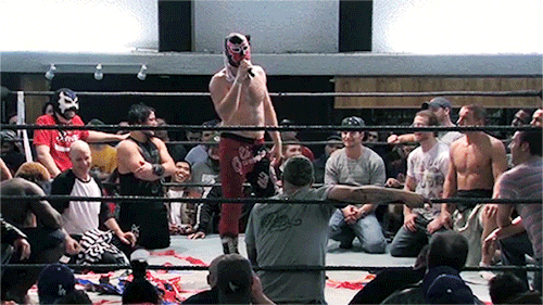 mith-gifs-wrestling:He grew up an orphan on the mean streets of Tijuana. He learned his fighting ski