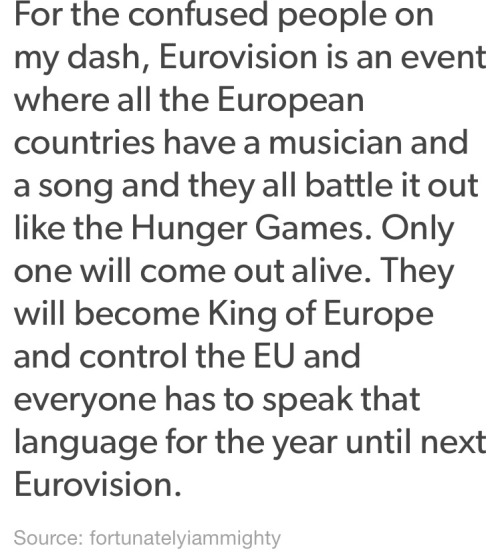 katbelleinthedark: dracosss: serbias: just a few tumblr highlights from Eurovision 2015 @damnpoe