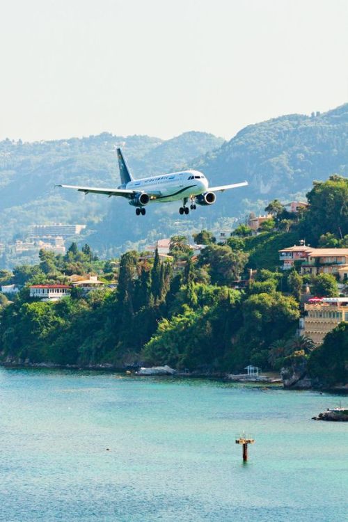 Splendid Landing by Viacheslav Savitskiy“Corfu airport runway is a thin piece of asphalt with merely