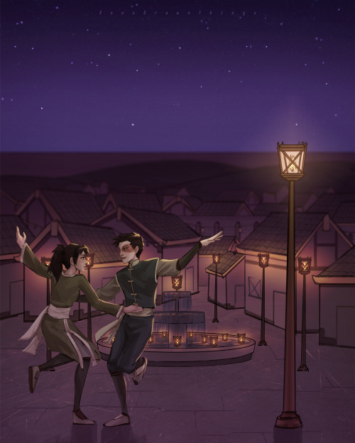 A Lovely Night (in Ba Sing Se). Commission for me by @/roosdrawsthings on Instagram. Please reblog, 