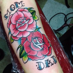 Fuckyeahtattoos:  Haven’t Posted My Newest Tattoo Yet! The Pink Rose Is For My