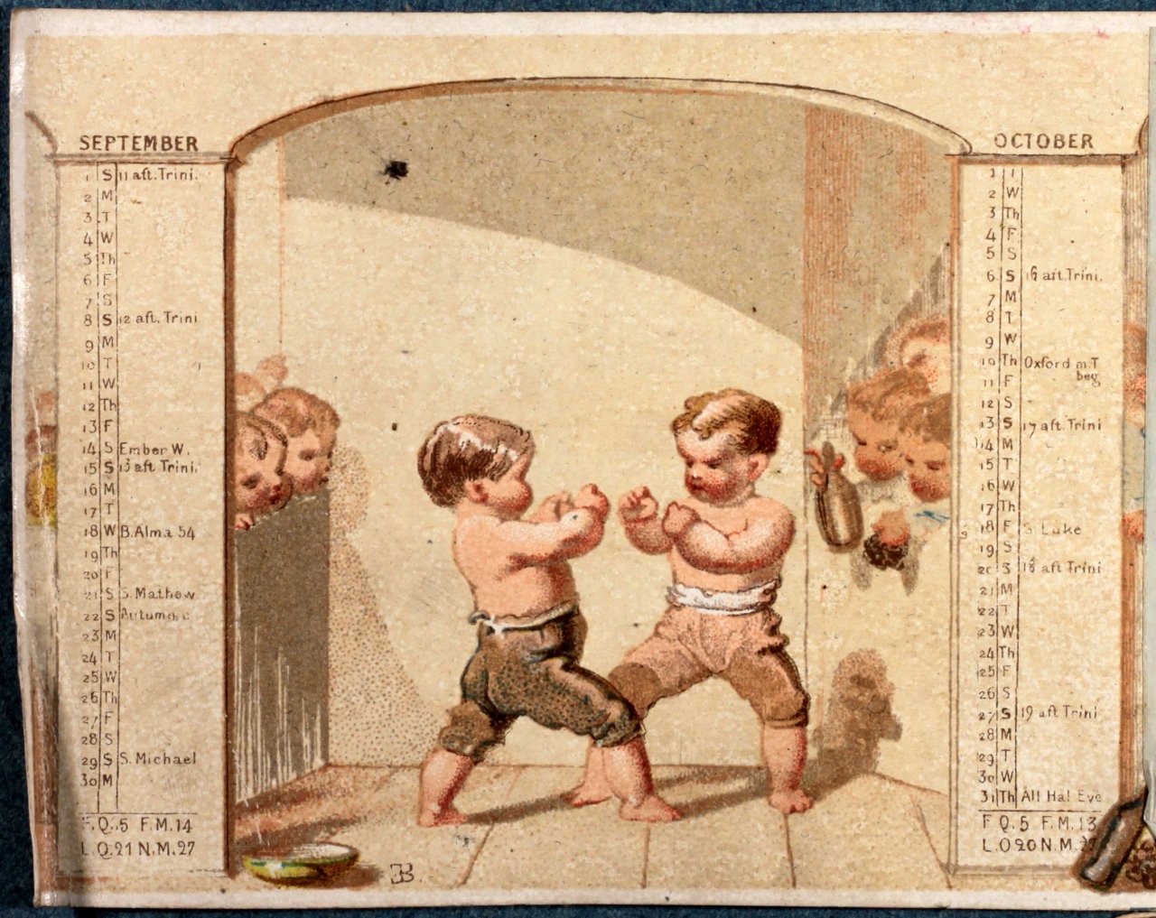 johndarnielle:
“michaelmoonsbookshop:
“infant bare knuckle boxing?
illustration from an 1867 promotional calendar
”
the babies of 1867 brought a very high level of realness to the table
”