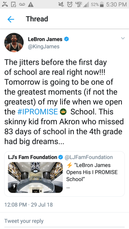 feelingbluepolitics: wholesomebpt: When Lebron James was a fourth grader, he missed 83 days of schoo