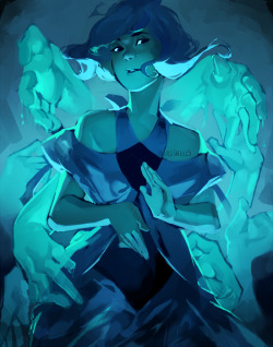 velocesmells:  Somewhere beyond the seaShe’s there, watching for me Dressed up Lapis in another dress! 