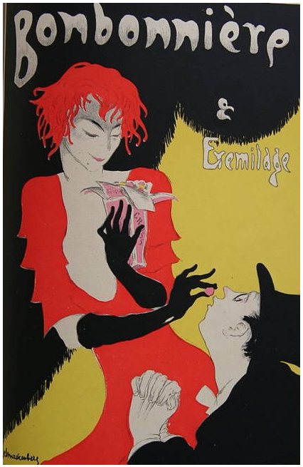 Walter Schnackenberg poster for the Cabaret Bonbonnière, 1920