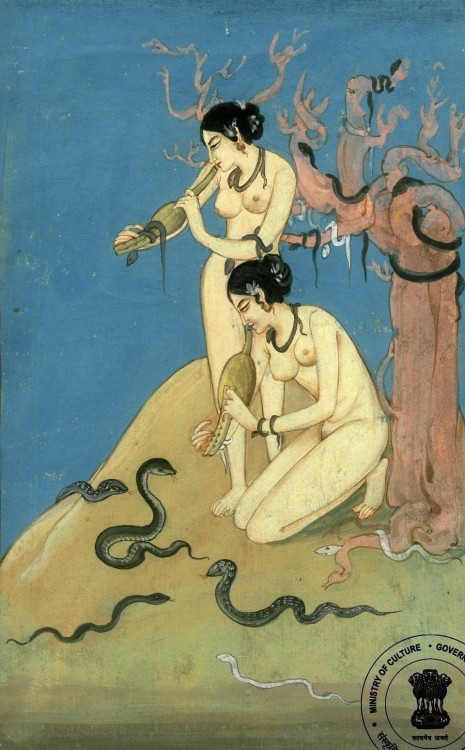 Yoginis and nagas by Ramgopal Vijayvargiya, Bengal