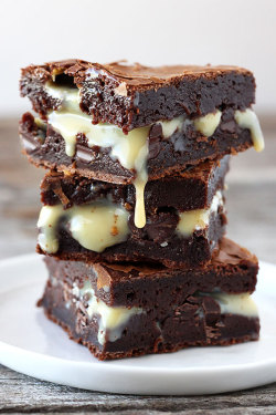 ilovedessert:Ultimate Gooey Brownies  Reminds me of your beautiful brown skin covered in my&hellip;.. Well you get the point I&rsquo;m thinking of you&hellip;..💋