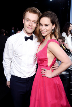 gameofthronesdaily:  Emilia Clarke and Alfie