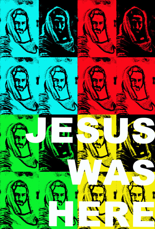 Andy Warhol inspired Jesus collage. yussss. photoshop is so addicting.