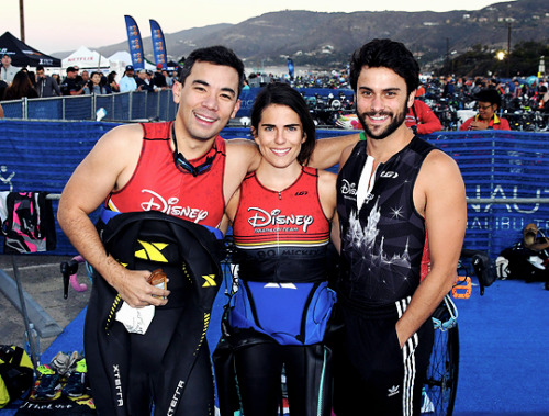  Conrad Ricamora, Karla Souza and Jack Falahee participate in the Nautica Malibu Triathlon on Septem