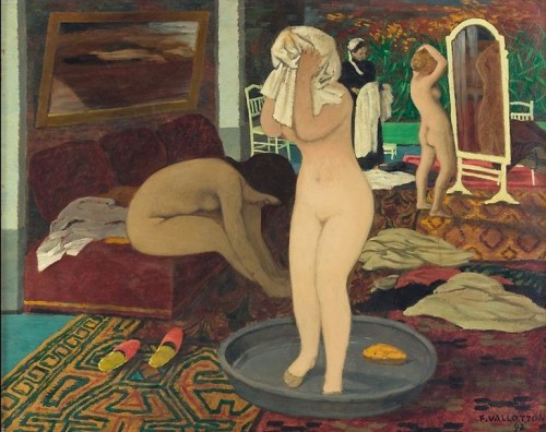 la-catharsis:Félix Vallotton - Femmes à leur toilette (Le gynécée) (1897