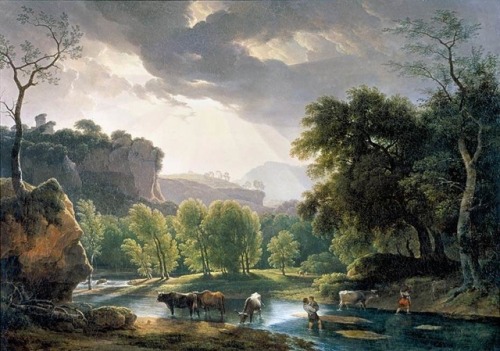 Hendrik Voogd (1768 - 1839) - View of the Roman Campagna. 1814. Oil on canvas.
