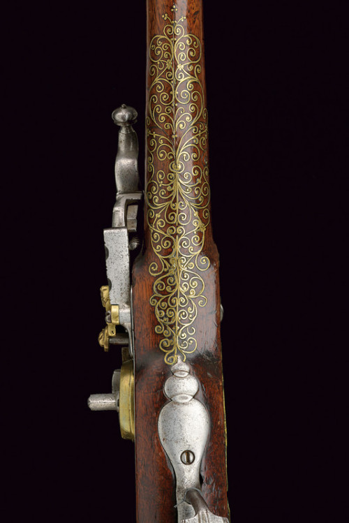 Fine wheel-lock rifle crafted by Carl Keiner of Bohemia, dated 1683.from Czerny’s Internationa