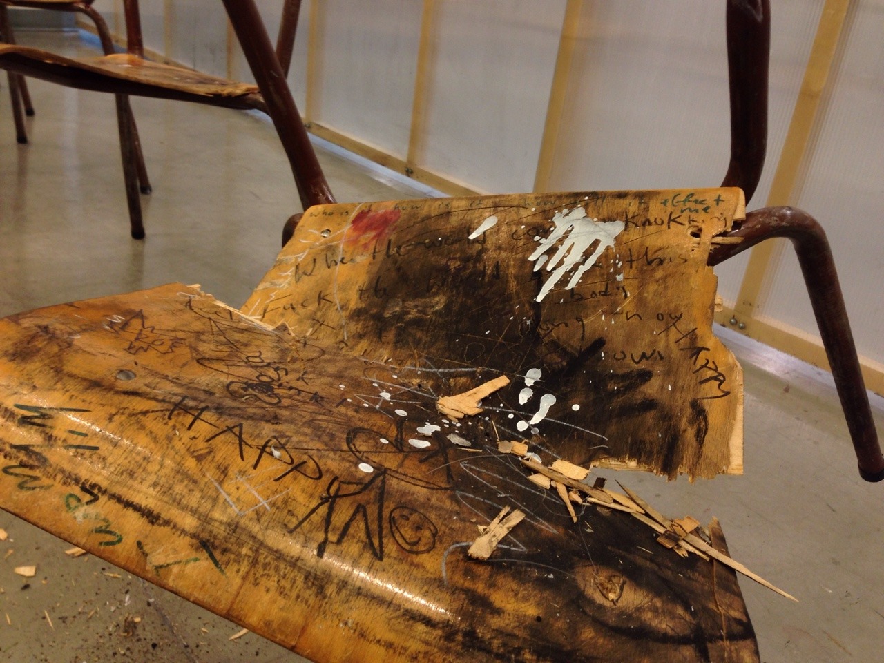 nozu:  jib—reel:  This is a sculpture I just completed for drawing class. It is