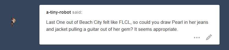 I don’t know if I’d say it felt like FLCL. It sort of had a Pillows vibe, but
