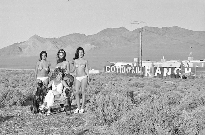 mistons: Madame Beverly Harrell and crew, c. 1970s. Cottontail Ranch, “The Friendliest