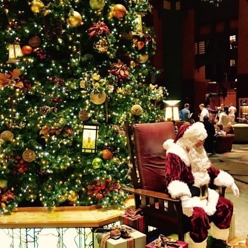 You can meet Santa at each of the Hotels (without going to the parks even if you are saving money, t