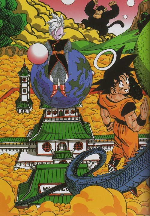 mysticmew:  Heaven, Universe and Earth of Dragonball. ドラゴンボールの天国、宇宙と地球 Doragonbōru no tengoku, uchū to chikyū   by : Toriyama  Akira.