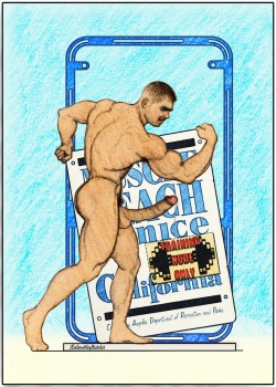 rolandthesketcher:  Wanna train at Muscle Beach Venice ?