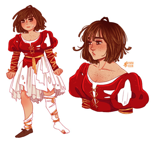 heloise mudd, a half elf wizard i made for a one shot!she was a maid servant to a rich noble lady; t