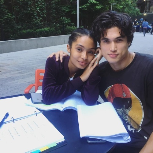 Yara Shahidi and Charles Melton rehearsing for The Sun Is Also a StarSource