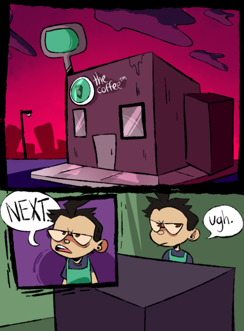 intruderzim:a comic based off a true experience @sleepyspellz had at work!!!! now i’ve fulfilled my 