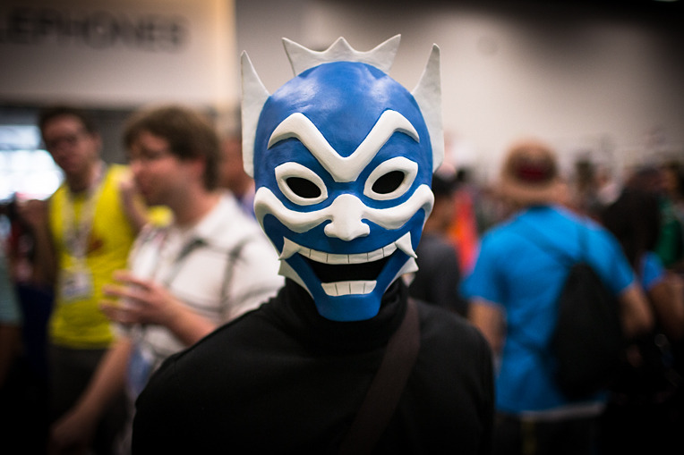 Fantastic sculpting on this spooky Blue Spirit mask!