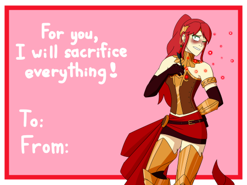  Valentine’s Day is here!So here’s another set of Pyrrha cards!Totally not sorry