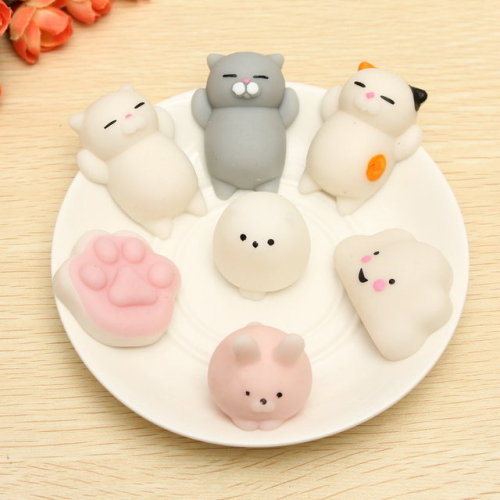 oursevenus:  Funny Cute  Mochic Squishy Toys to Take Away Your PressureClick the below links to take them home~1.  Blue Pig          ★▽☆     Cat2.  Dingding      ★▽☆     Shark3.  Pink Bunny   ★▽☆     Rabbit4.  Polar