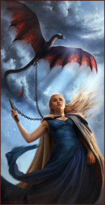 gameofthrones-fanart:  Mhysa: Awesome Daenerys Targaryen fan art by Aida-Art 