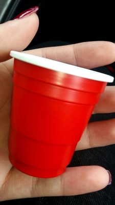 Brendchilada:  Got Bud Served To Me In A Mini Red Solo Cup 😂 