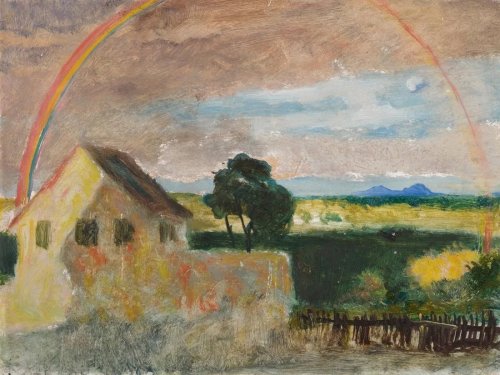 portraits-of-iris:House with RainbowAlbert Welti