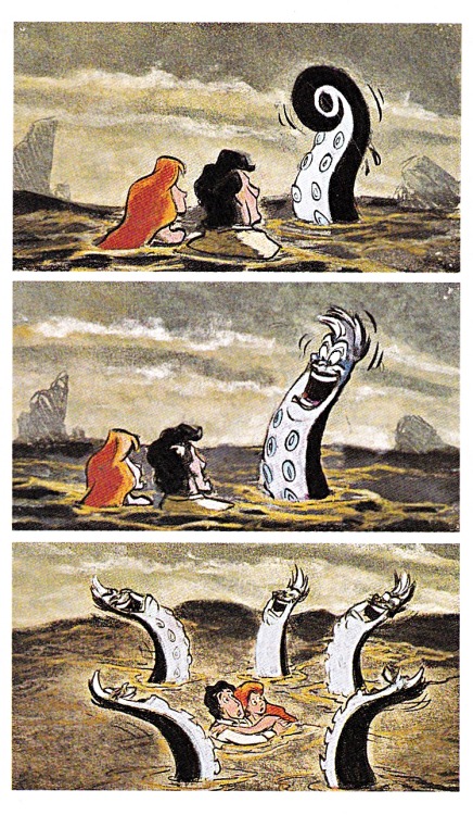 ninjagiry:scurviesdisneyblog:The Little Mermaid storyboardI am both glad and devastated that they cu