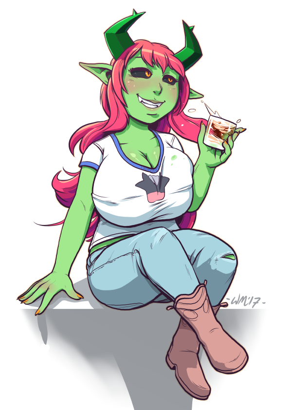 willmuzzish: A resourceful deviloid supplies her own mixers A Vera for @nyxondyx