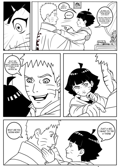 giulscomix:  Ok… I started this fan art before Kishimoto sensei reveals Himawari with Byakugan X°DThis fan art is inspired from a cute scene of a fan fiction that I read a month ago :3Hope you like it ^^