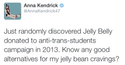 damelola:  harshwhimsy:  theboinextdoor:  My fucking girl  i no longer feel bad for the thousands of jelly beans ive stolen over the yrs  #minutes later she retweeted a fan who suggested ‘flavored vodka’ 