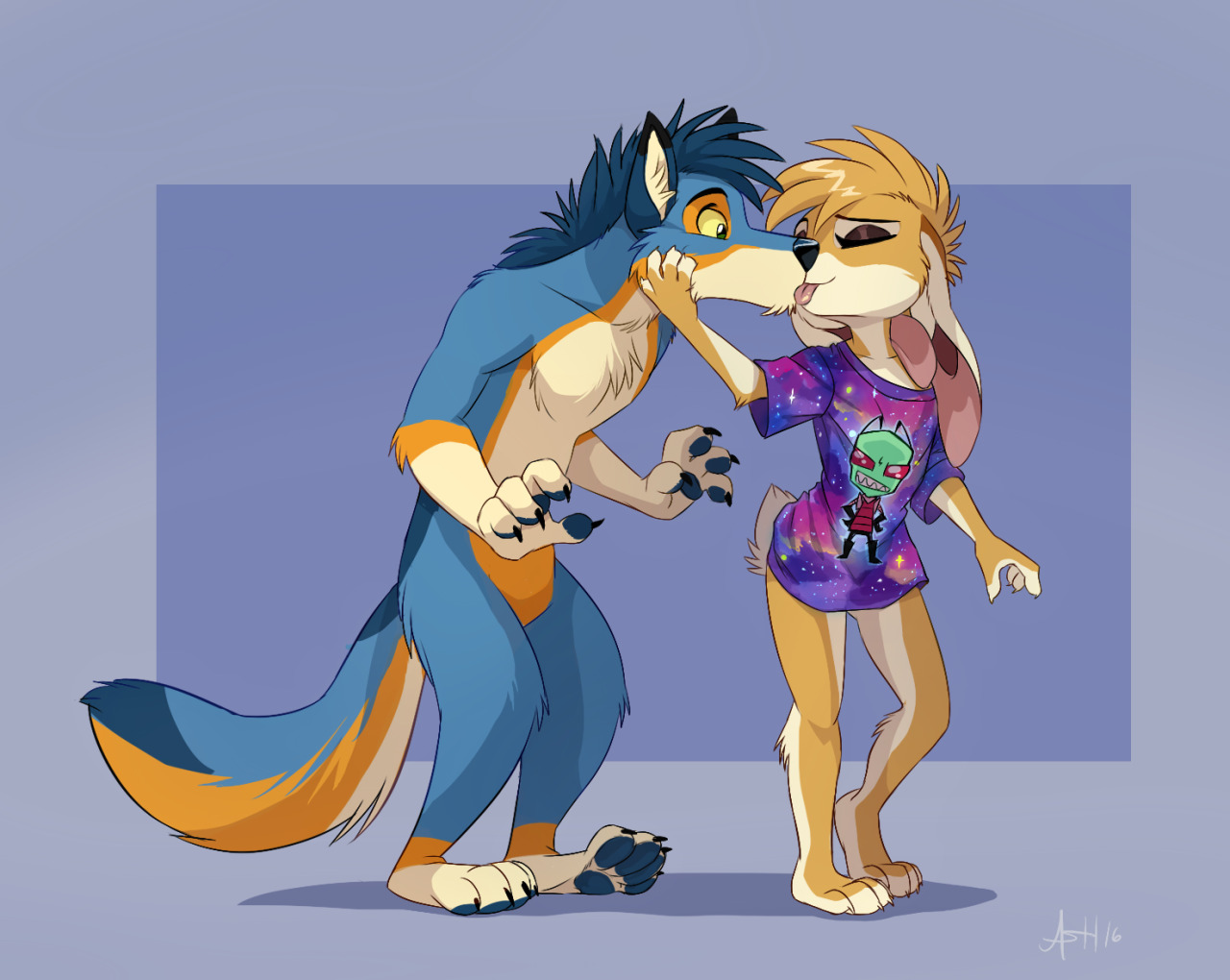 furrywolfcyrus:Bunny Kisses by AshleyOhmy~ ;3