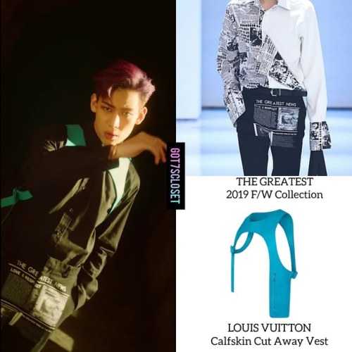 GOT7's fashion (fan account) on X: [220921] Bambam - Elle Men Thailand  LOUIS VUITTON • Multi Patches Mixed Leather Varsity Blouson - $6,250 USD. •  Wide Leg Trousers - $1,370 USD. •