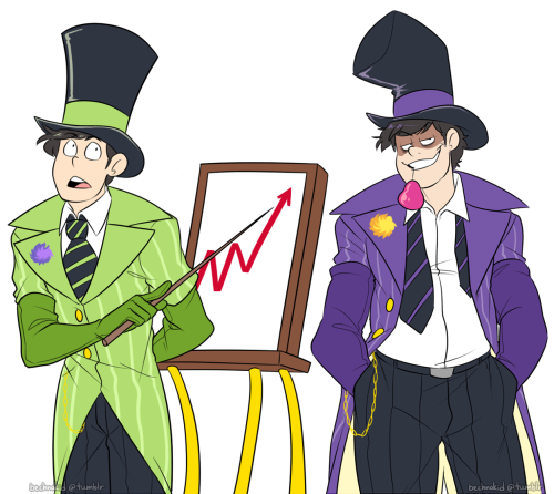 bechnokid: Inspired by a post from @nutastic and @karlcat, I wanted to go all out and draw the brothers in the Once-ler’s suit with their own touches! This was really fun and I’m sure a few folks know that I was once in the Once-ler fandom at one