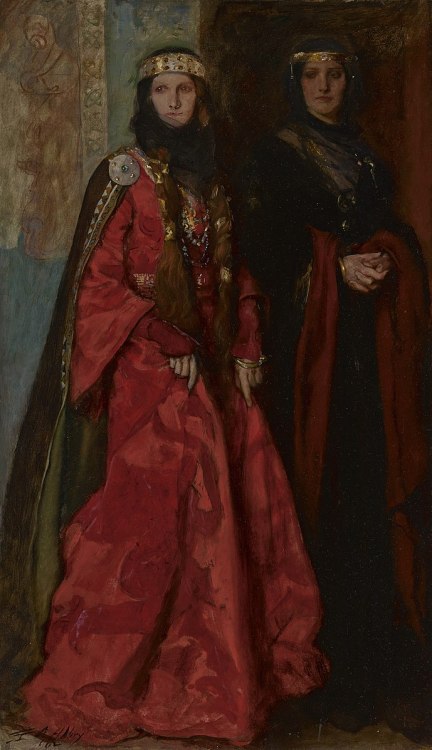 toanunnery:King Lear: Goneril and Regan (Act I, Scene i)Edwin Austin Abbey, 1902